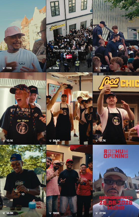 Loco Chicken auf Instagram und TikTok
